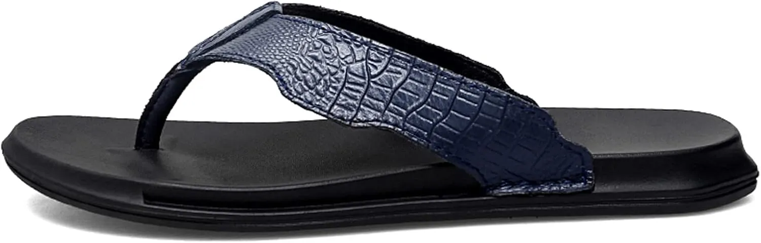 Men Flip Flops Fashionable Summer New Pattern Flat Bottom Comfortable Non Slip Large Beach Sippers Soft Slides for Men Water