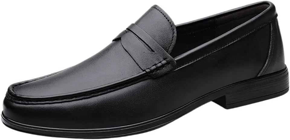 Men Patent Leather Oxford Dress Shoes Classic Business Formal Loafers Comfortable Slip Resistant