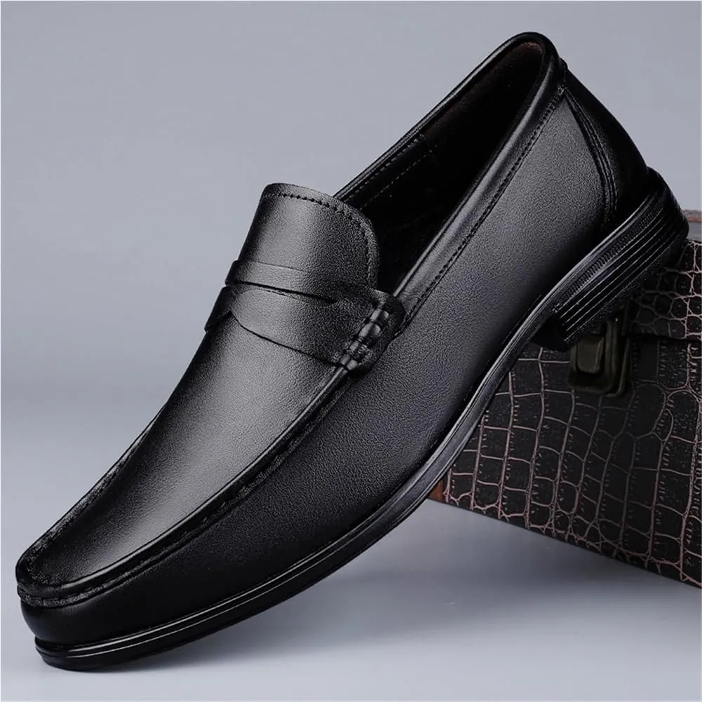 Men Patent Leather Oxford Dress Shoes Classic Business Formal Loafers Comfortable Slip Resistant