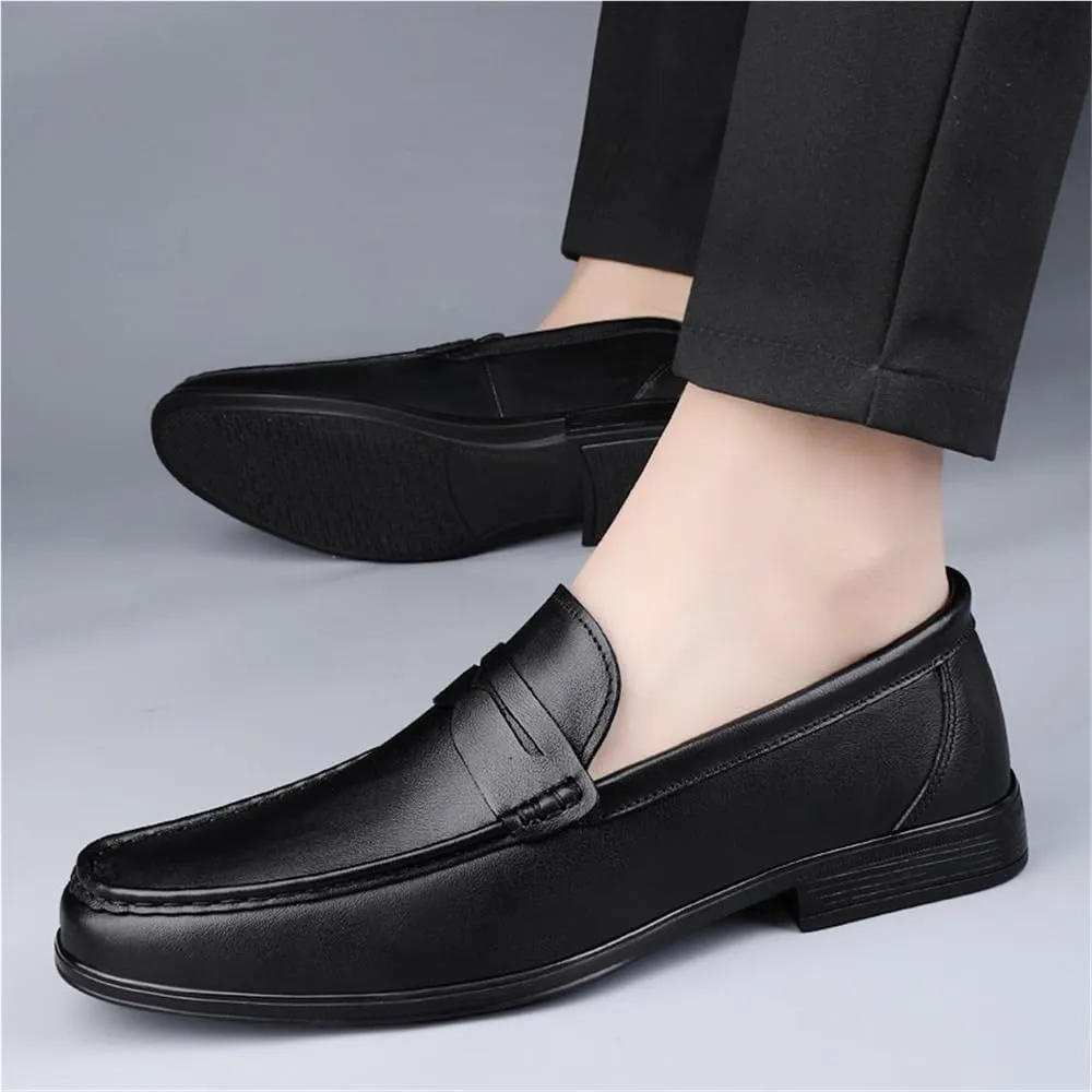 Men Patent Leather Oxford Dress Shoes Classic Business Formal Loafers Comfortable Slip Resistant