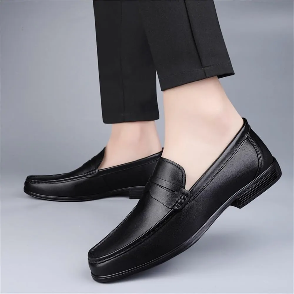 Men Patent Leather Oxford Dress Shoes Classic Business Formal Loafers Comfortable Slip Resistant