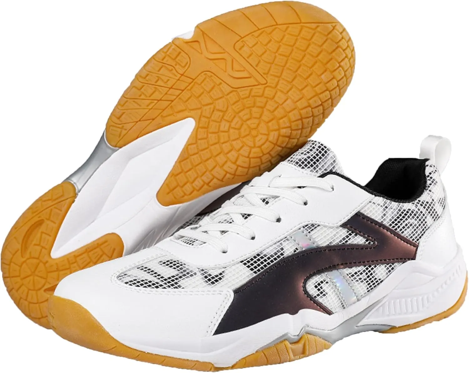 Mens Badminton Shoes Tennis Table Tennis Sneakers Indoor Court Shoes Non-Slip Comfortable Lightweight