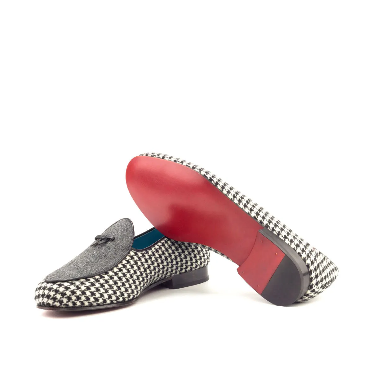 Men's Belgian Leather Slippers Wide Plus Size Black Grey 2779