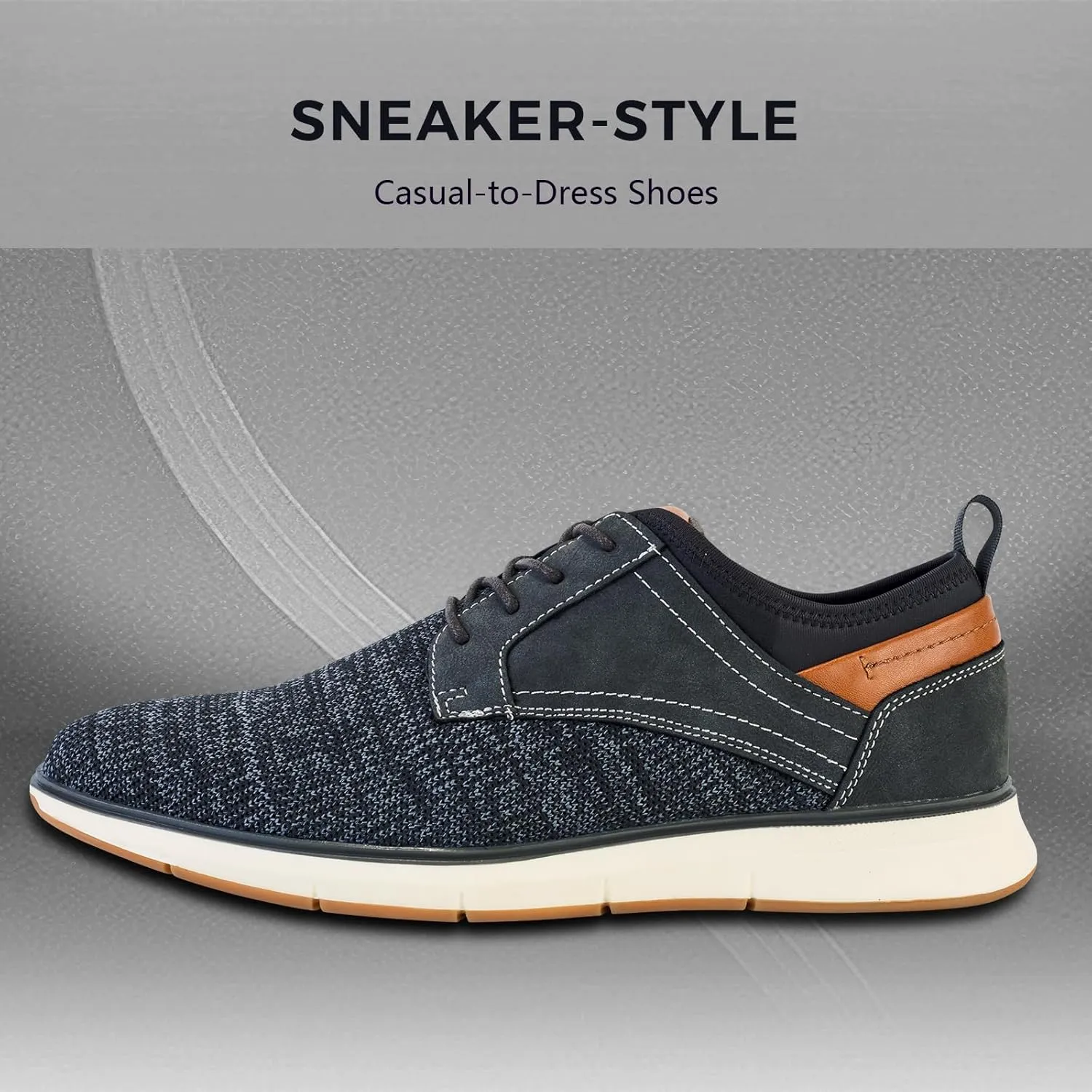 Men's Black Dress Shoes - Stylish Canvas Casual Shoes for Men - Classic Lace Up Derby Shoes Black