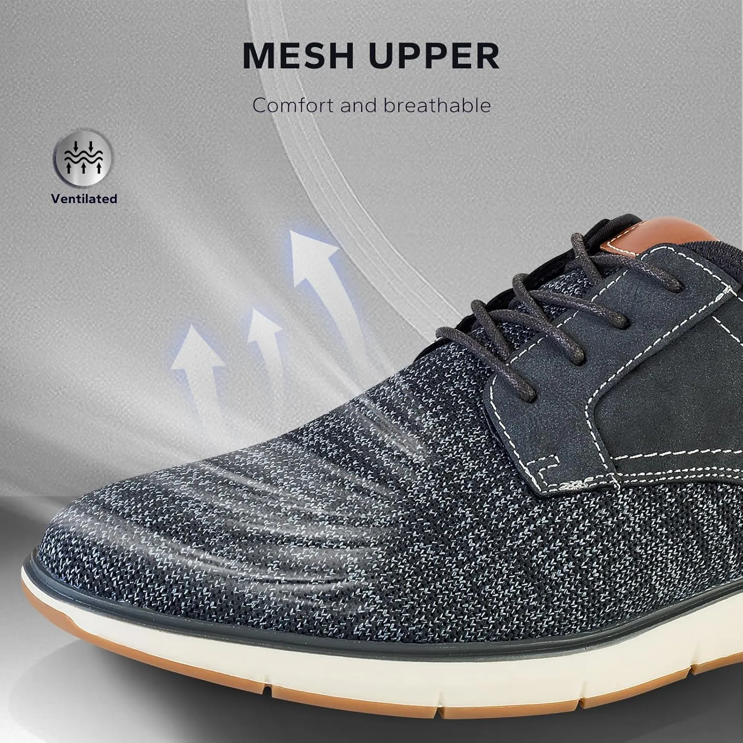 Men's Black Dress Shoes - Stylish Canvas Casual Shoes for Men - Classic Lace Up Derby Shoes Black