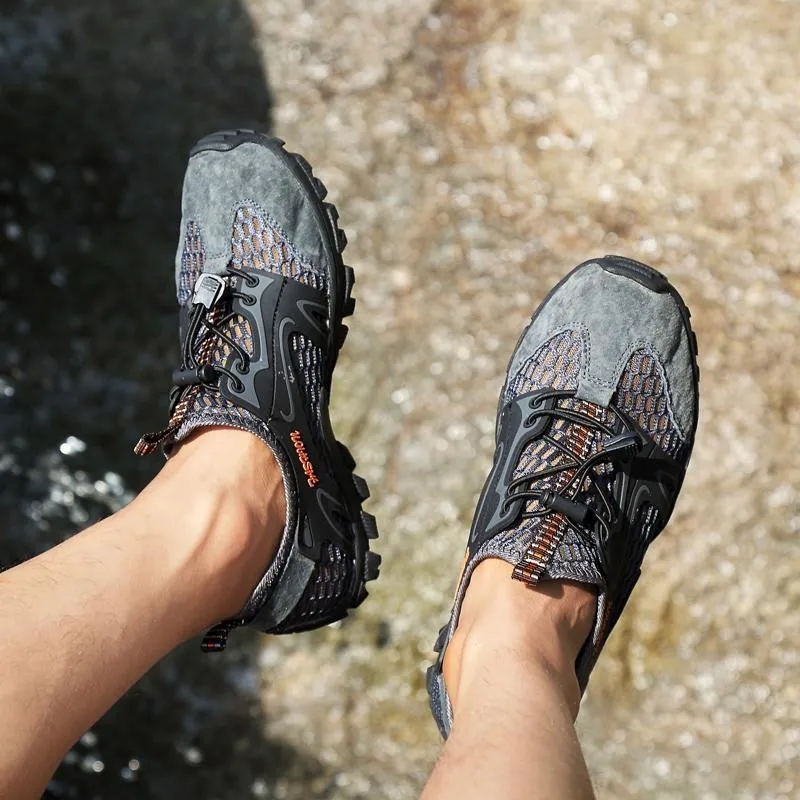 Men's Breathable Mesh Casual Light Outdoor Hiking Shoes
