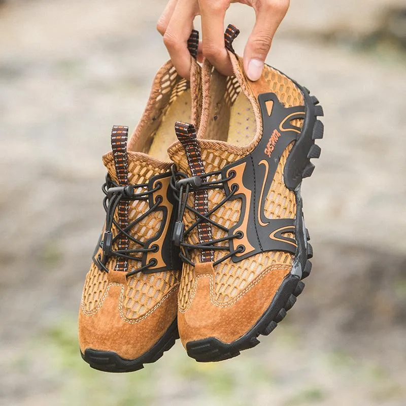 Men's Breathable Mesh Casual Light Outdoor Hiking Shoes