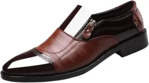 Mens Business Oxford Dress Shoes Breathable Leather Formal Office Wedding Party Rubber Sole Moccasins