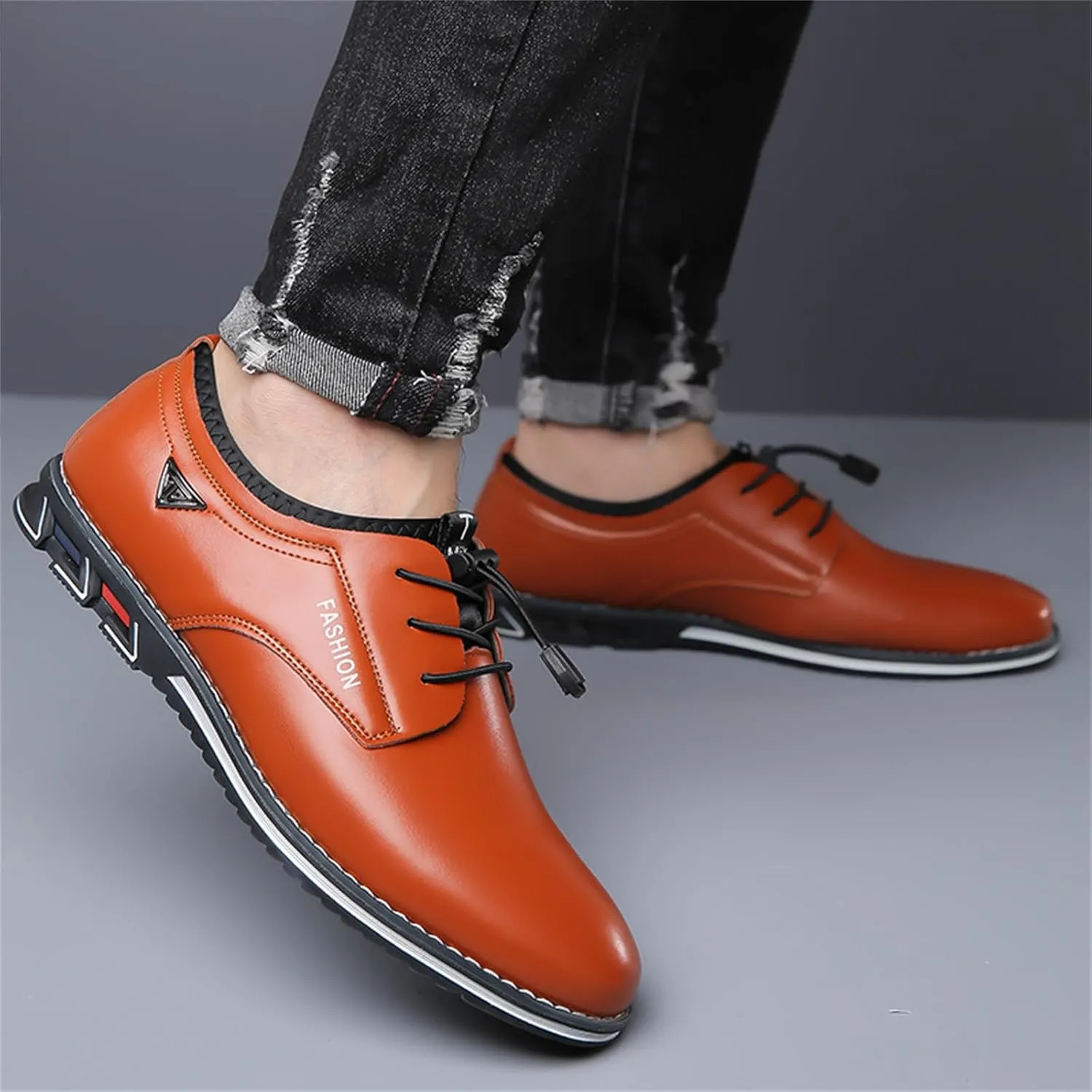 Mens Casual Shoes Flat Lace-up Wedding Dress Shoes Business Office Comfort Loafers Fashion Walking Driving Sneakers