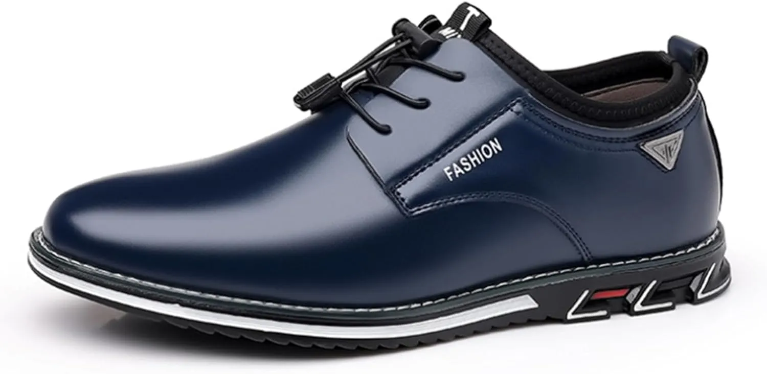 Mens Casual Shoes Flat Lace-up Wedding Dress Shoes Business Office Comfort Loafers Fashion Walking Driving Sneakers