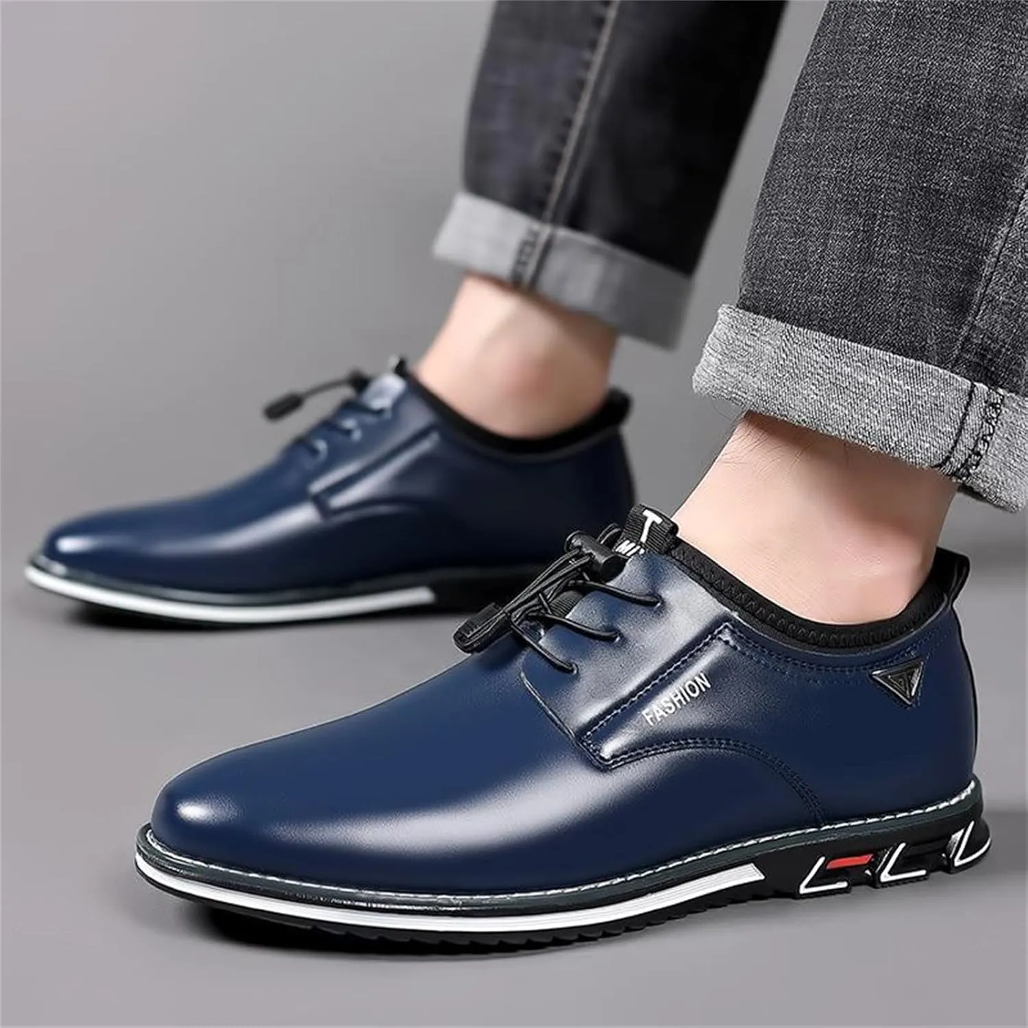 Mens Casual Shoes Flat Lace-up Wedding Dress Shoes Business Office Comfort Loafers Fashion Walking Driving Sneakers