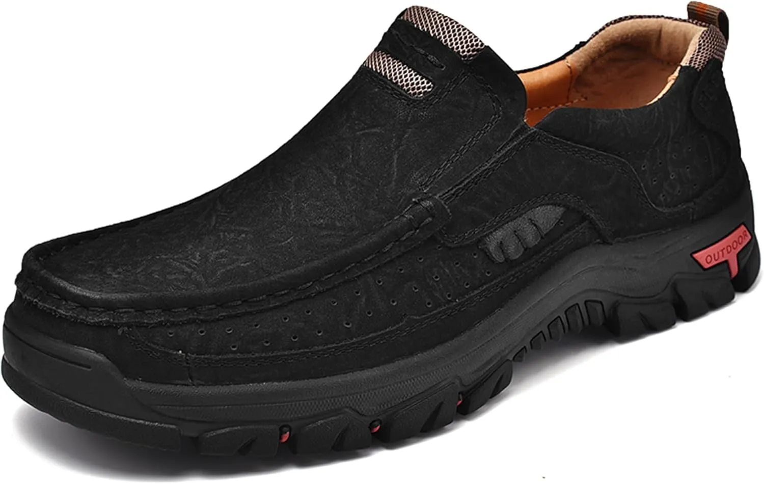 Men's Casual Sports Walking Shoes Cowhide Waterproof Outdoor Casual Shoes Breathable Leather Lightweight Loafers Classic Men's Casual Leather Shoes