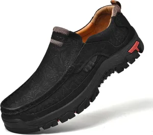 Men's Casual Sports Walking Shoes Cowhide Waterproof Outdoor Casual Shoes Breathable Leather Lightweight Loafers Classic Men's Casual Leather Shoes
