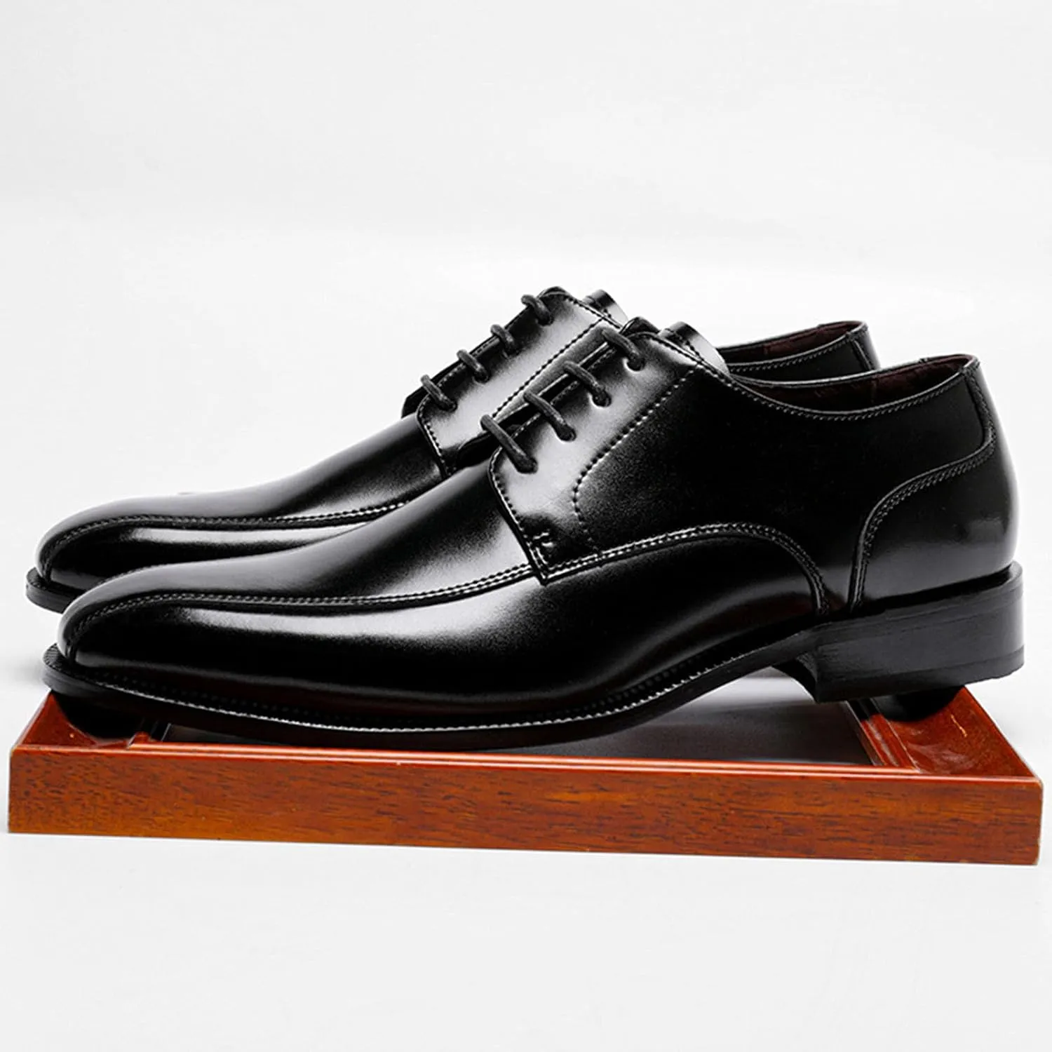 Men's Classic Business Derby Patent Formal Oxfords Comfortable Leather Comfortable Non-Slip Tuxedo Formal Dress Shoes