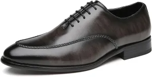 Mens Classic Formal Oxford Leather Tuxedo Wedding Business Dress Shoes Round Toe Non Slip Elegant Comfortable Slip On Formal Party