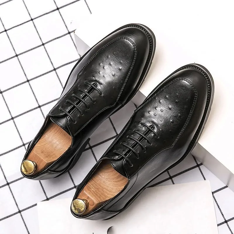 Mens Classic Formal Oxford Patent Leather Tuxedo Wedding Business Dress Shoes Comfortable Slip On Pointed Toe Non Slip Non Slip Formal