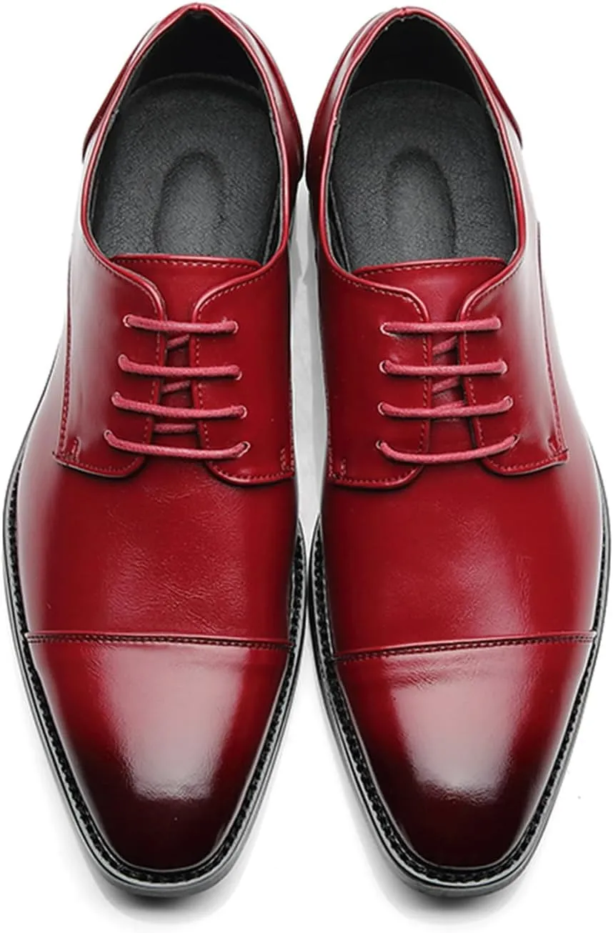 Men's Classic Modern Formal Oxford Brogue Wingtip Lace Up Patent Leather Dress Shoes Wedding Shoe
