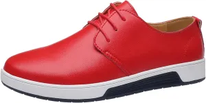 Mens Classic Oxfords Sneakers Non Slip Flat Walking Shoes Men Business Formal Dress Shoe Supple Office Leather Shoe Men Lace Up Oxfords Comfortable Plain Toe Derby Man Daily Work Wear