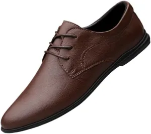 Men's Classic Wingtip Lace Up Formal Shoes Vintage Leather Wedding Prom Slip Resistant Oxfords