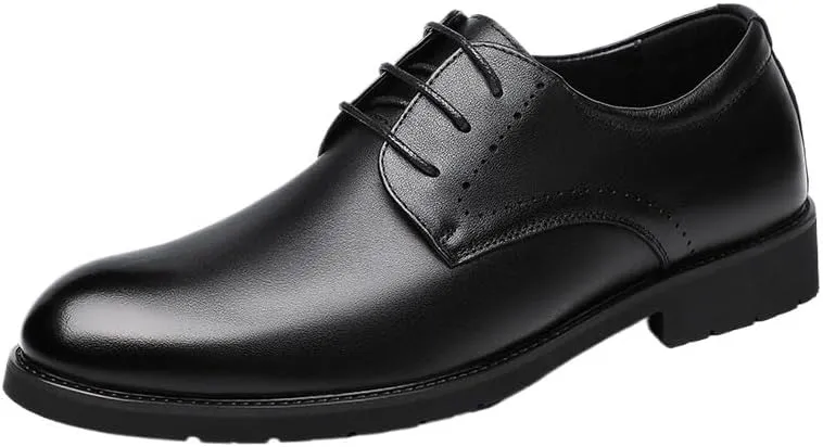 Mens Comfortable Oxford Dress Shoes Lace Up Luxury Leather Formal Business Slip Resistant Shoes