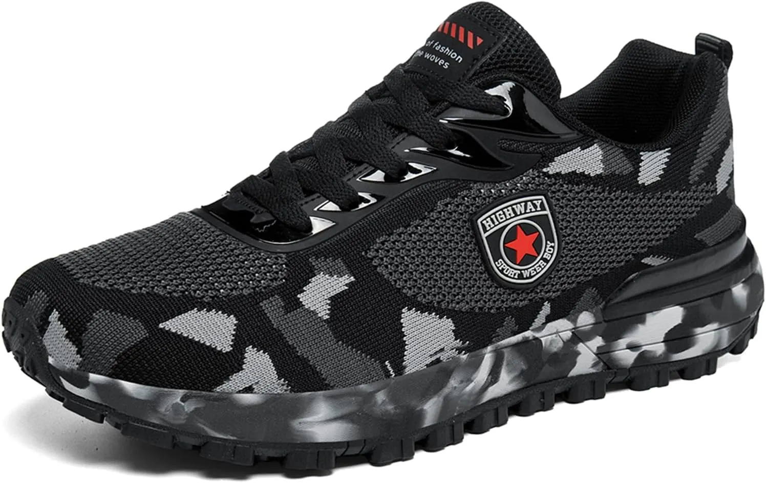 Men's Cross Country Running Shoes for Outdoor Climbing Hiking Casual Training Camouflage Shoes