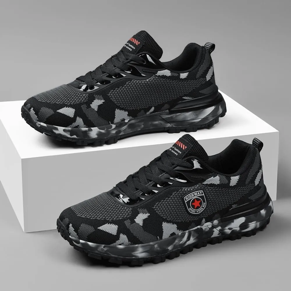 Men's Cross Country Running Shoes for Outdoor Climbing Hiking Casual Training Camouflage Shoes