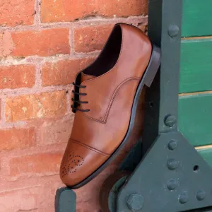 Men's Derby Leather Shoes Wide Plus Size Brown Dark Brown 2201