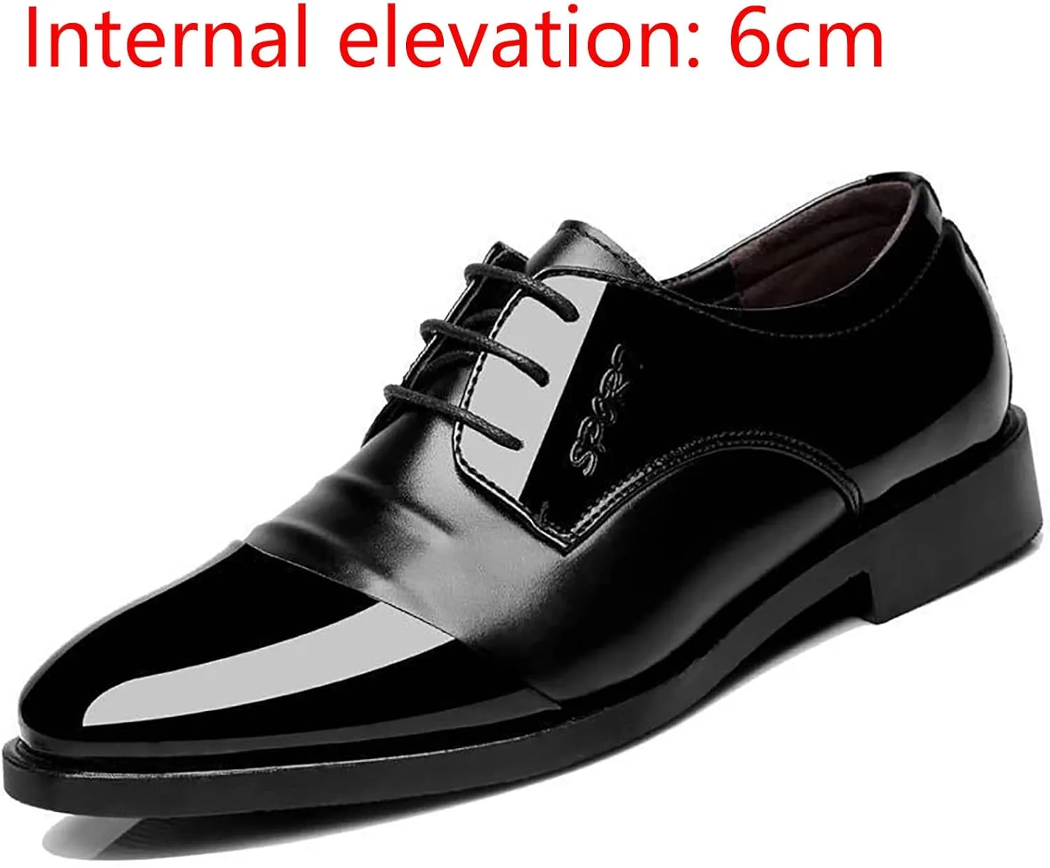Mens Elegant Derby Patente Cap Toe Derby for Men Comfortable Leather Dress Shoes with Low Heel Mens Supple Business Formal Shoes Casual Lace up Waterproof Daily Footwear