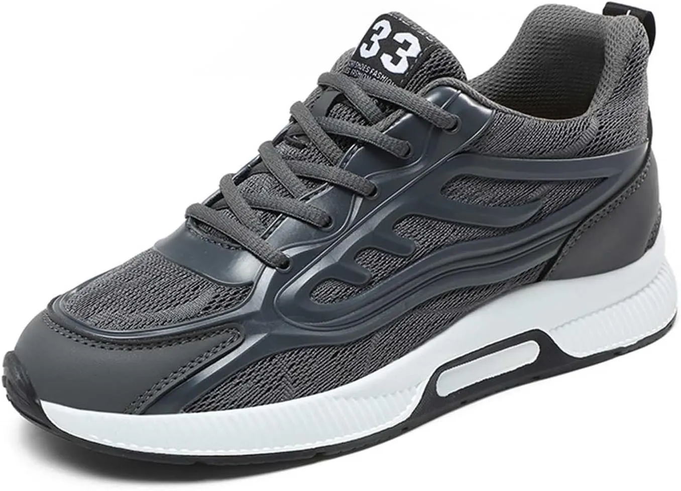 Mens Elevator Sneakers 3 inches Hidden Height Increasing Breathable Mesh Lightweight Casual Walking Shoes for Men