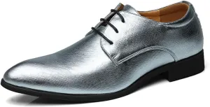 Mens Faux Patent Leather Classic Lace-Up Formal Oxford Tuxedo Dress Shoes Men Wedding Shoe
