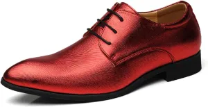 Mens Faux Patent Leather Classic Lace-Up Formal Oxford Tuxedo Dress Shoes Men Wedding Shoe