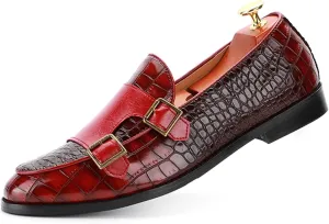 Mens Faux Patent Leather Loafers Monk Strap Formal Oxford Tuxedo Dress Shoes Men Wedding Shoe