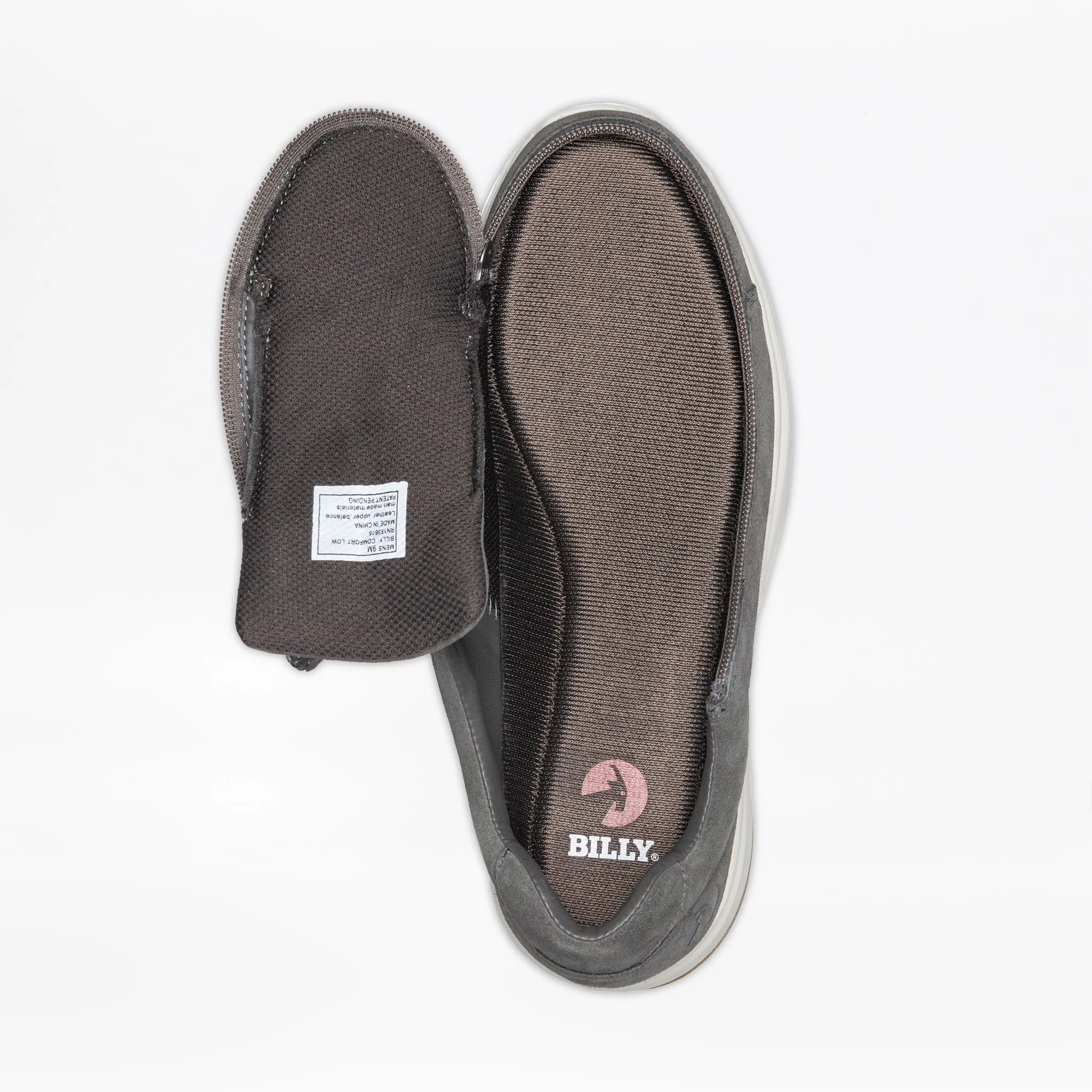 Men's Grey Suede BILLY Comfort Low
