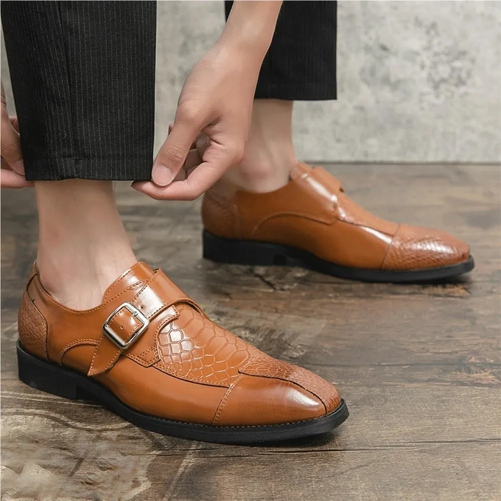 Men's Leather Oxford Dress Shoes Formal Business Casual Brogue Wedding Luxury Comfortable Trend Winter