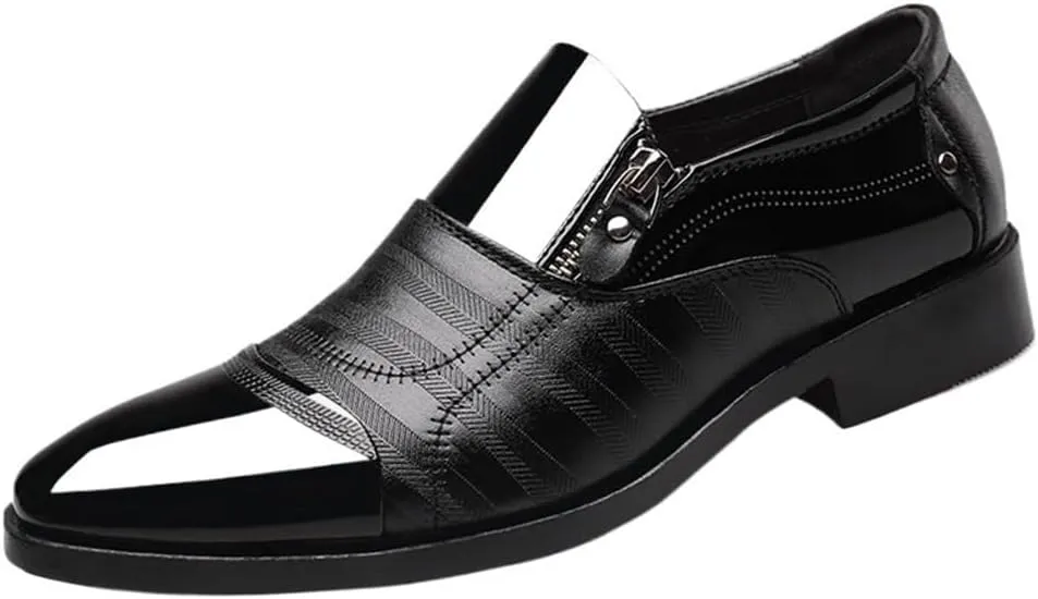Mens Leather Oxford Loafers No Stripe Orthopedic Comfort Shoes Business Casual Office Flats