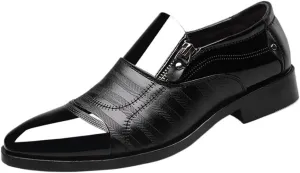 Mens Leather Oxford Loafers No Stripe Orthopedic Comfort Shoes Business Casual Office Flats