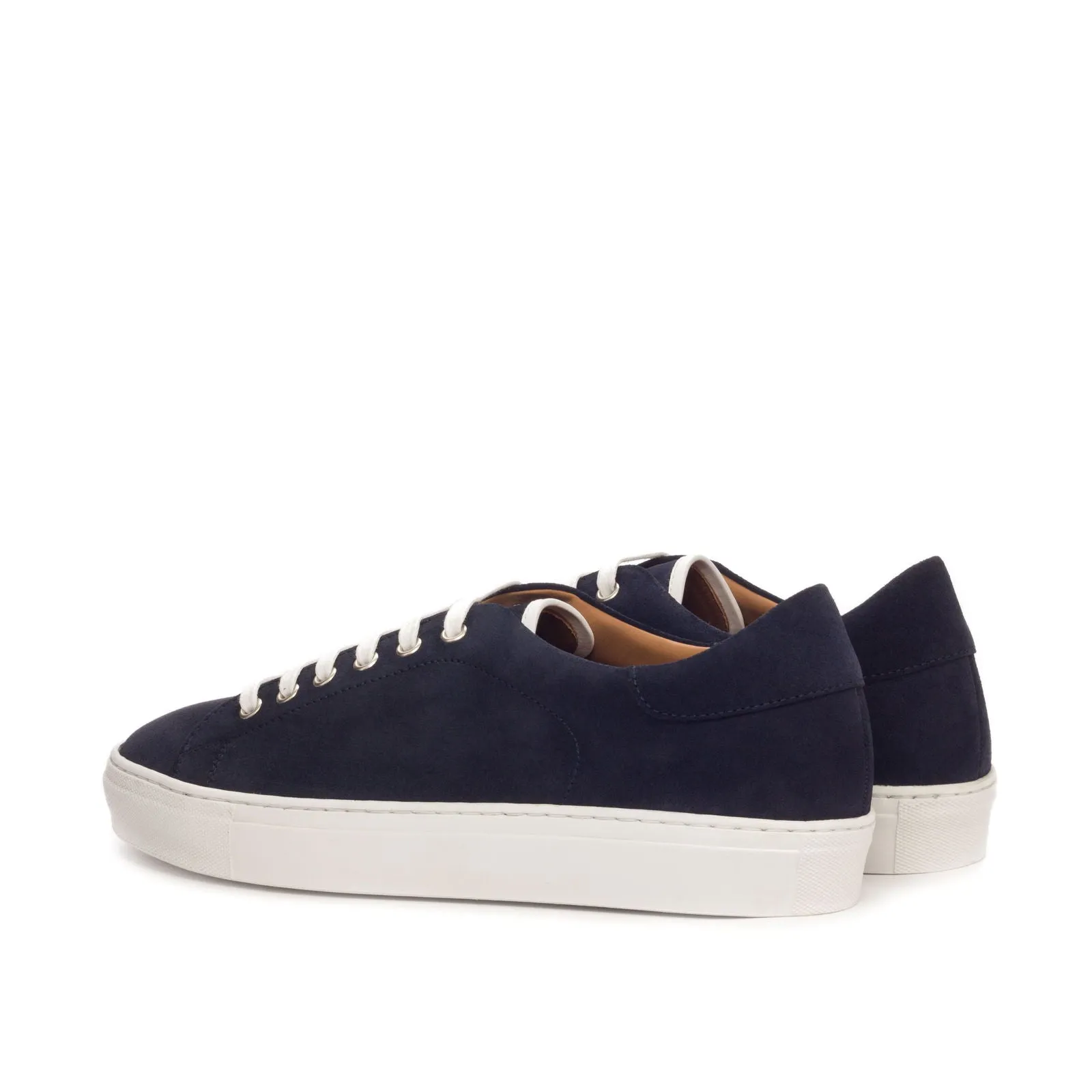 Men's Leather Trainers Wide Plus Size Blue 3437