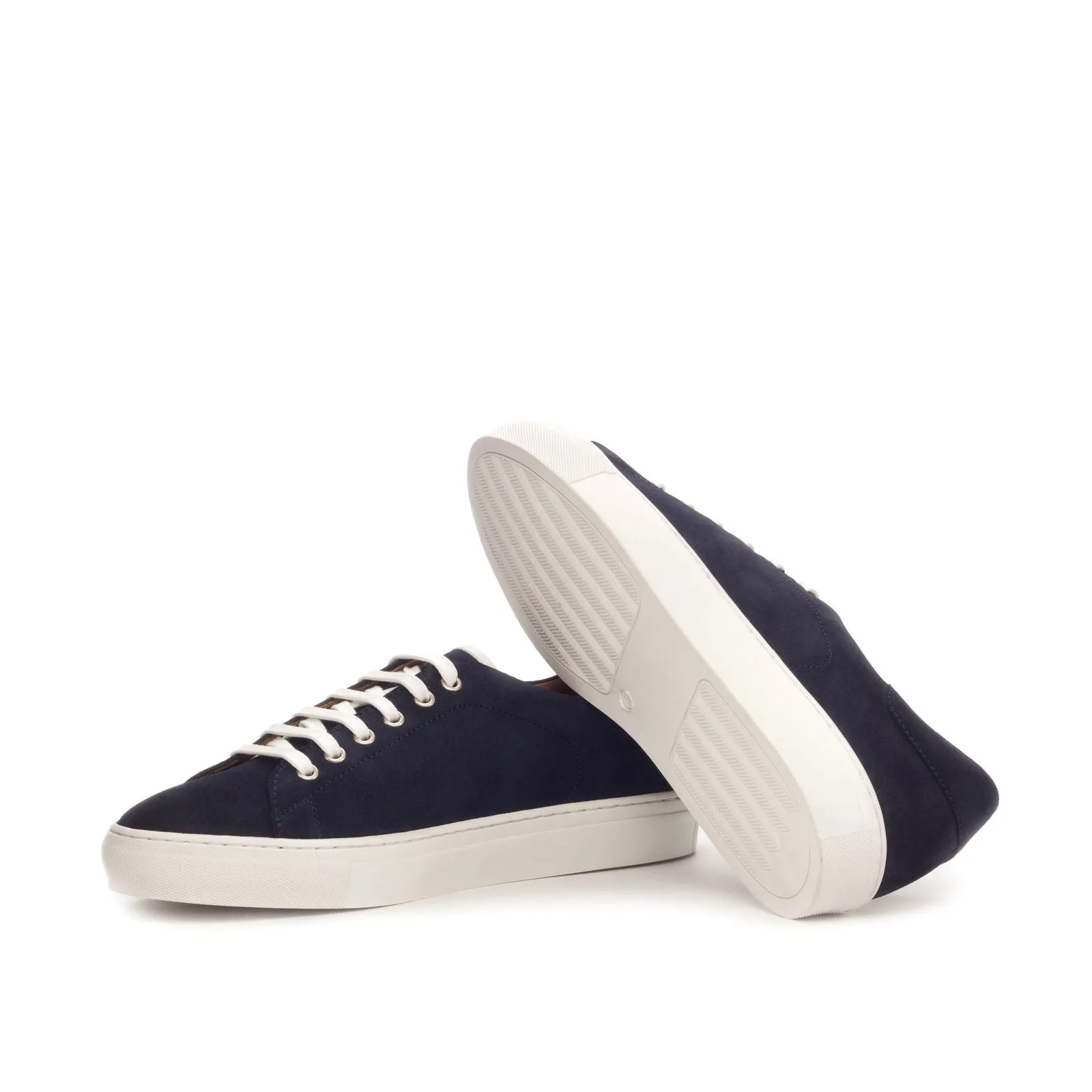 Men's Leather Trainers Wide Plus Size Blue 3437