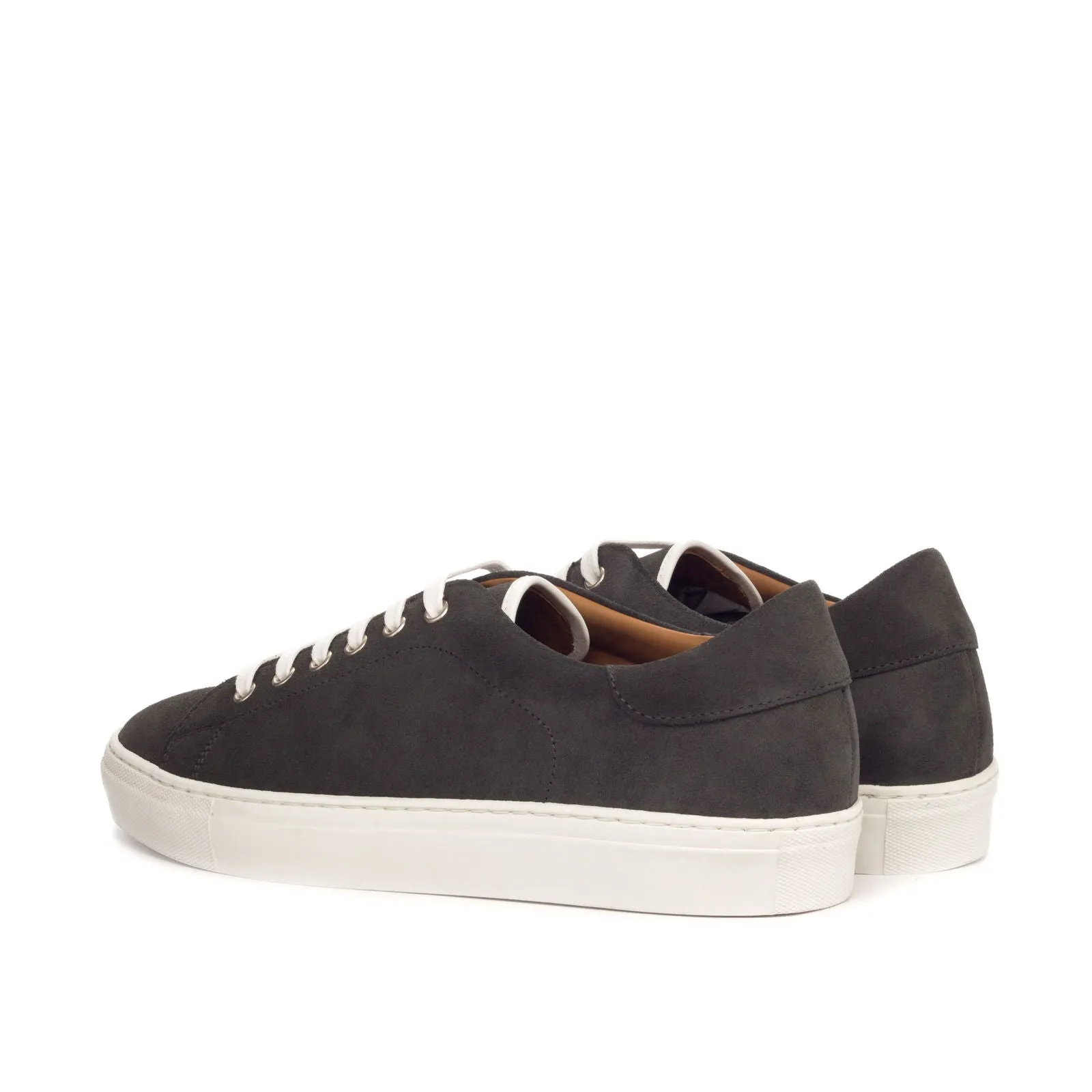 Men's Leather Trainers Wide Plus Size Grey 3439