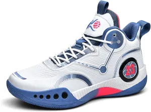 Men's Low-Top Basketball Shoes Non-Slip Outdoor Sneakers with Cushioning, Breathable Lightweight Sports Shoes for Indoor/Outdoor Courts