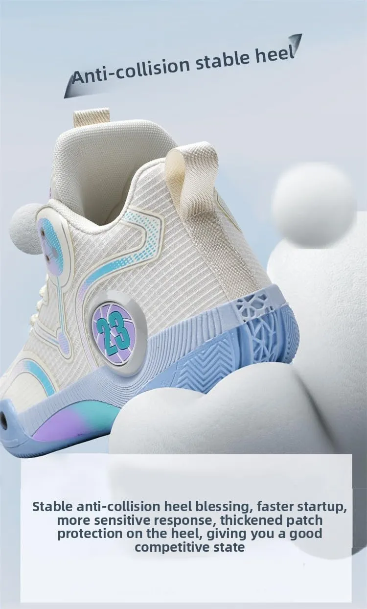 Men's Low-Top Basketball Shoes Non-Slip Outdoor Sneakers with Cushioning, Breathable Lightweight Sports Shoes for Indoor/Outdoor Courts