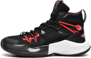 Mens Mesh Fabric Breathable High Top Lace Up Basketball Shoes Rubber Sole High Elasticity Running Shoes Anti Slip and Wear Resistant Mountaineering Shoes Badminton Sports Shoes Tennis Shot Put Shoes