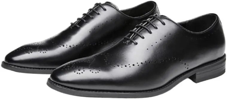 Men's Oxford Formal Leather Business Shoes Classic Cap Toe Slip On Shoes Lightweight Men Leather Upper Breathable Versatile Shoes