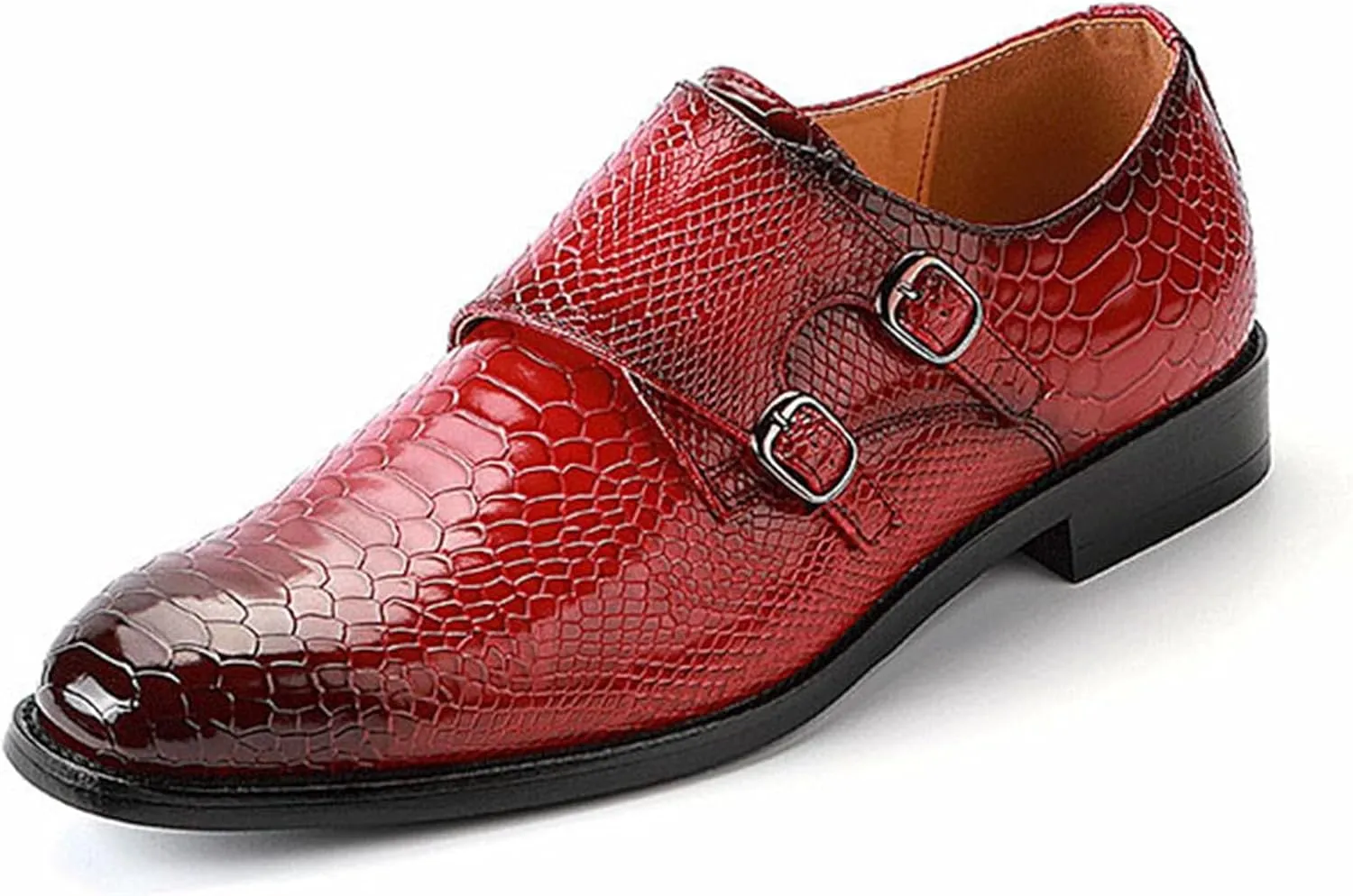 Men's Oxfords Alligator Patent Leather Wedding Prom Formal Dress Casual Shoes for Men
