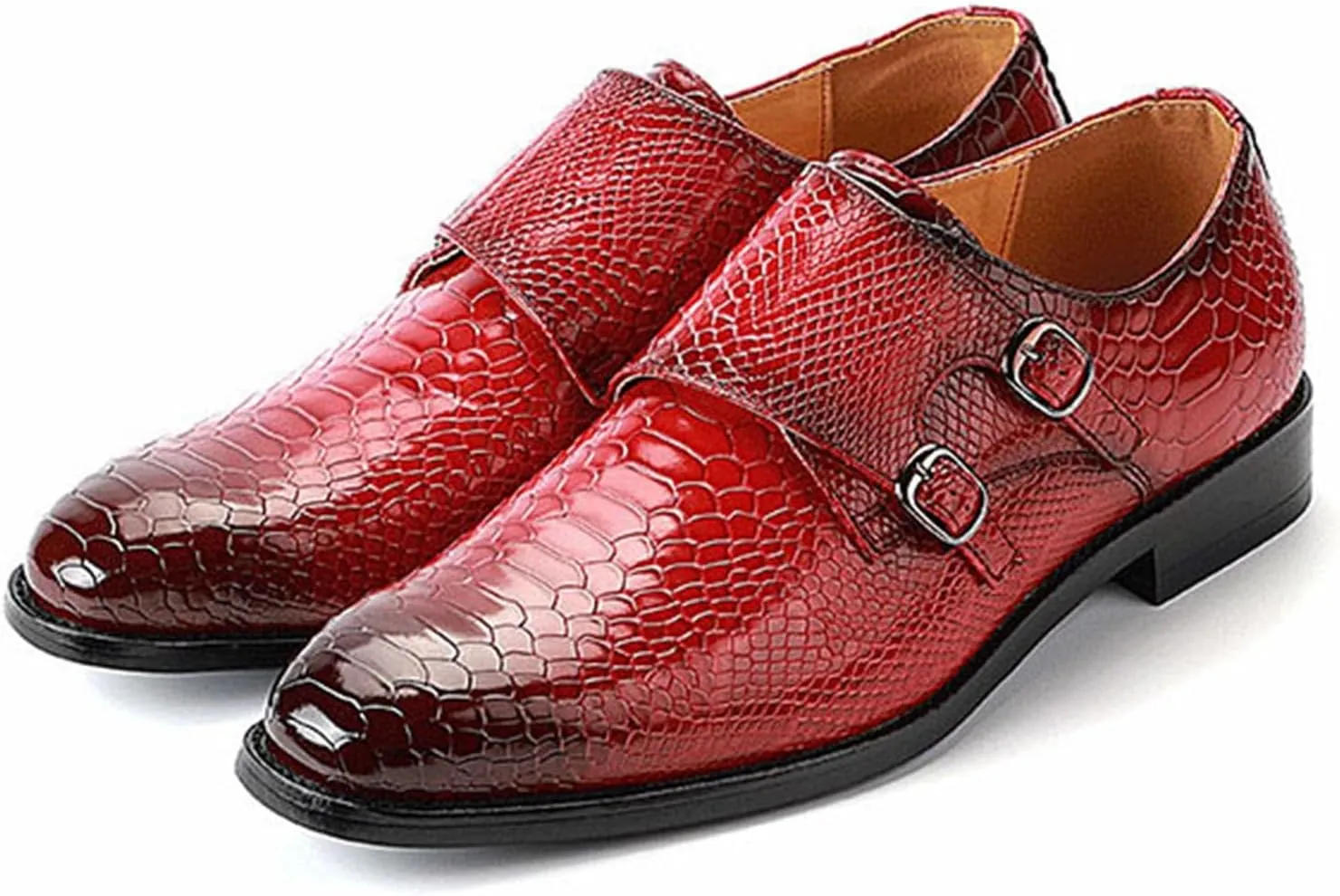 Men's Oxfords Alligator Patent Leather Wedding Prom Formal Dress Casual Shoes for Men