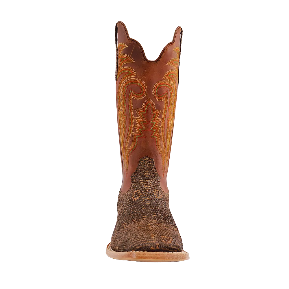 MEN'S R. WATSON RW7901 Cognac Ring Lizard WESTERN BOOTS