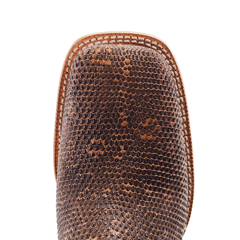 MEN'S R. WATSON RW7901 Cognac Ring Lizard WESTERN BOOTS