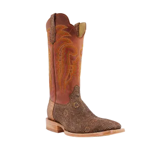 MEN'S R. WATSON RW7901 Cognac Ring Lizard WESTERN BOOTS