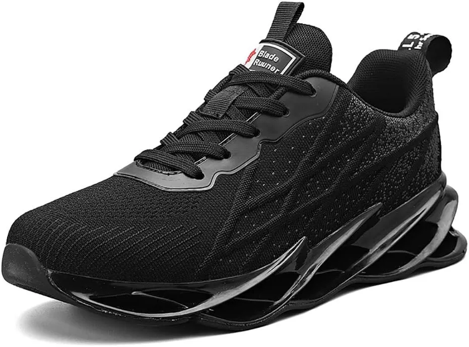 Men's Running Shoes Breathable Lightweight Sports Shoes Outdoor Tennis Training Jogging Fitness Casual Fashion Sneaker Black45