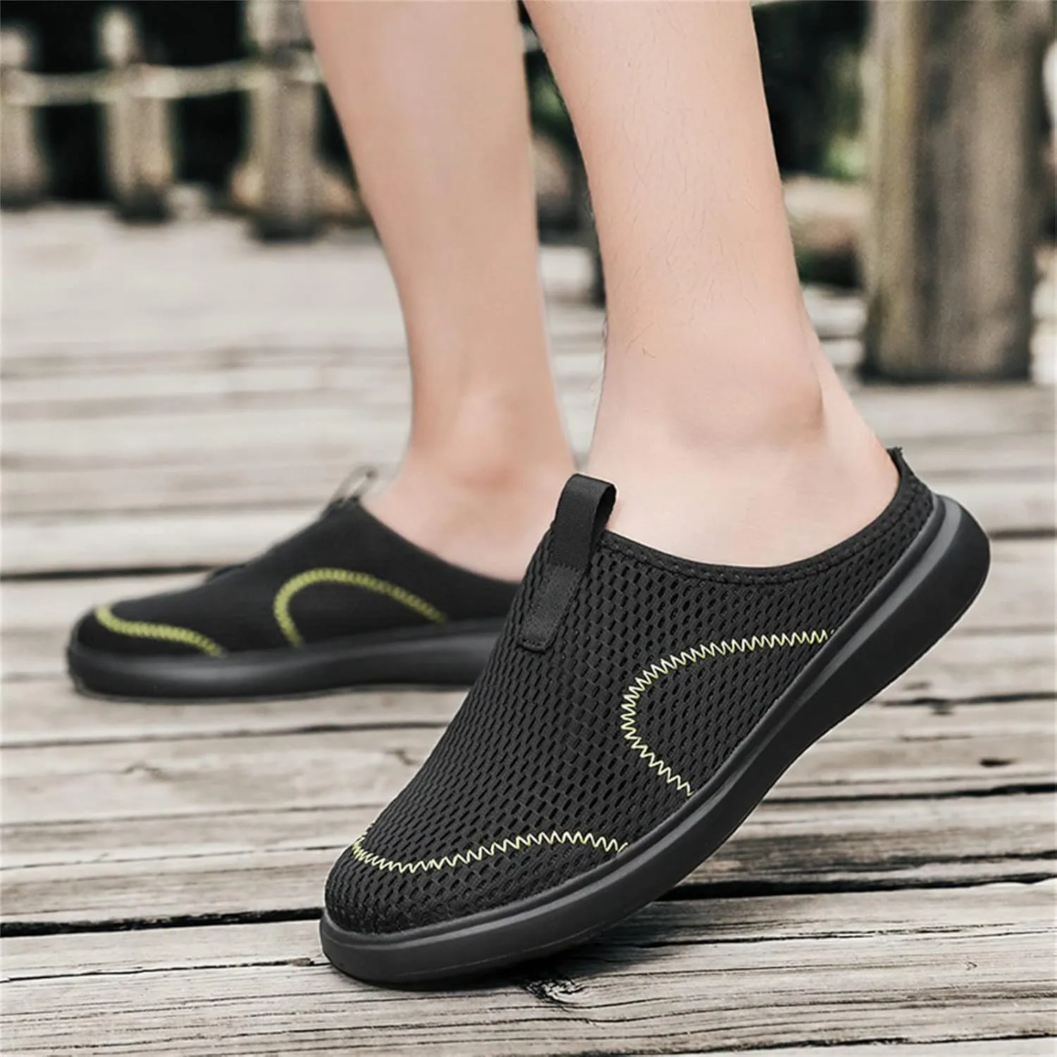 Mens Running Shoes Slip-on Walking Tennis Sneakers Lightweight Breathable Casual Soft Sole Mesh Workout Sports Shoes
